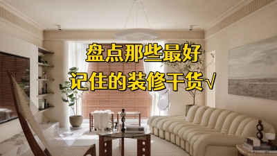 盤點那些你最好記住的裝修干貨！