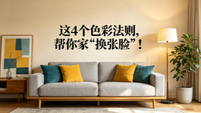 硬裝合格，配色翻車？這4個色彩法則，幫你家“換張臉”！