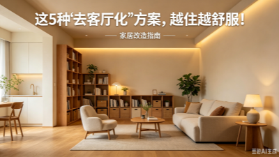 客廳別再只放沙發(fā)了！這5種“去客廳化”方案，越住越舒服！