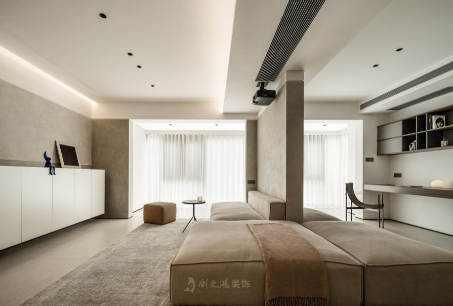 中建理想城130㎡簡約風格三居室裝修案例